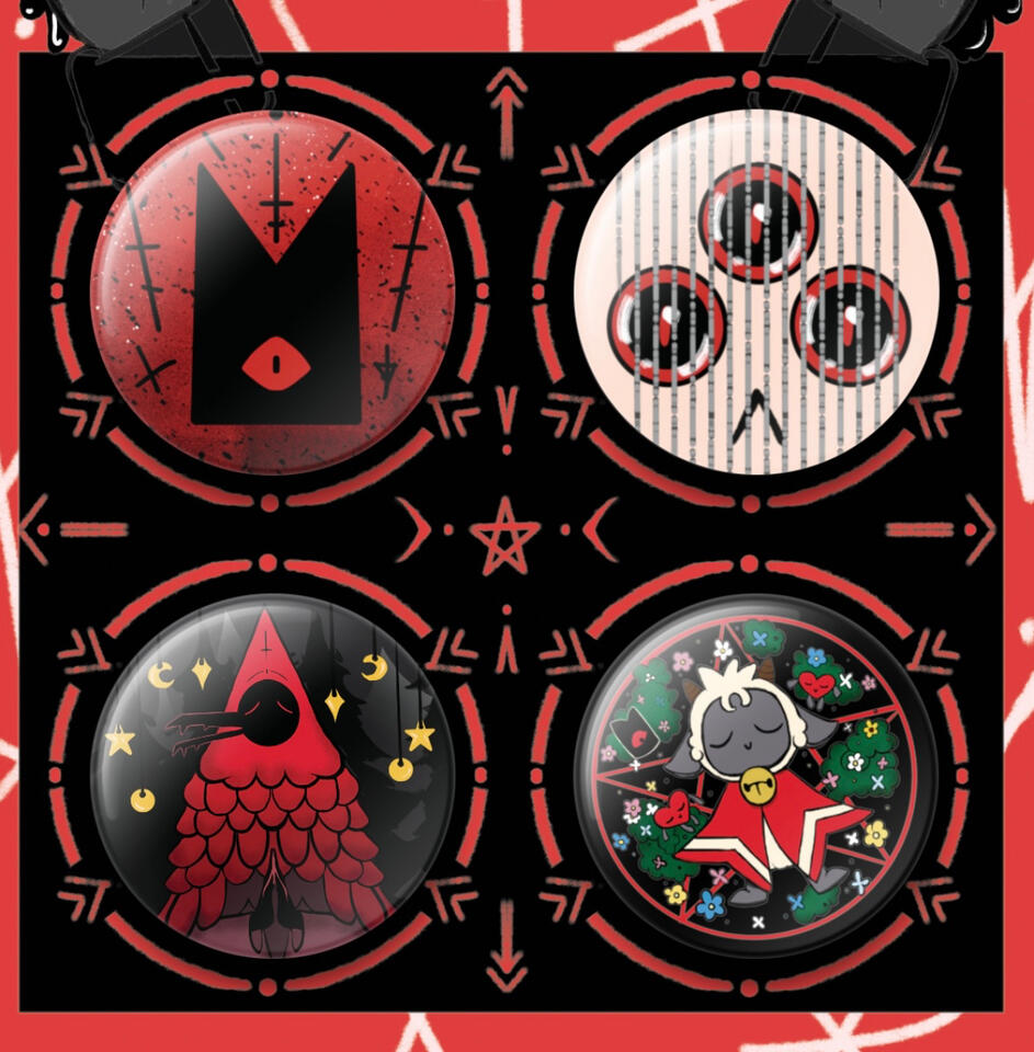 Cute as Hell Button Set