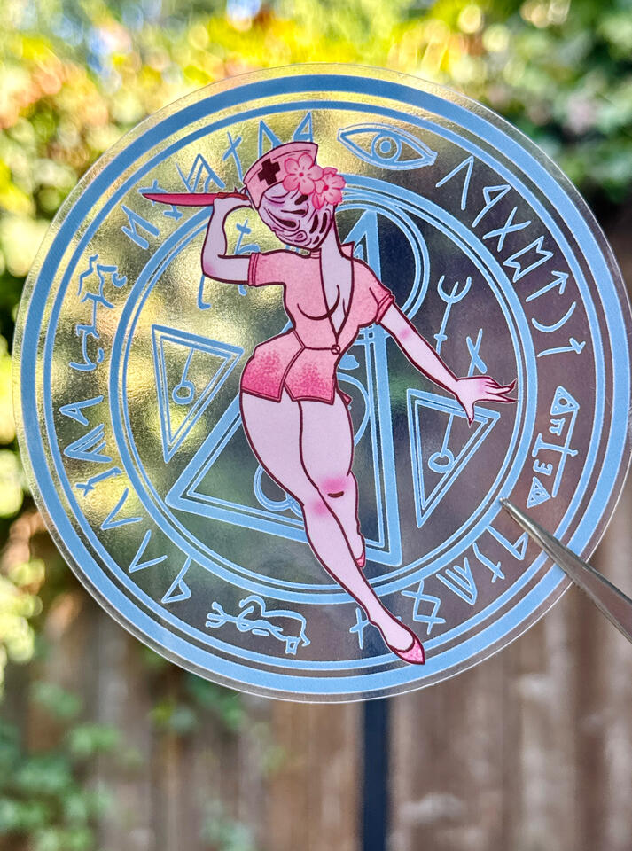Nurse Cutie Clear Sticker